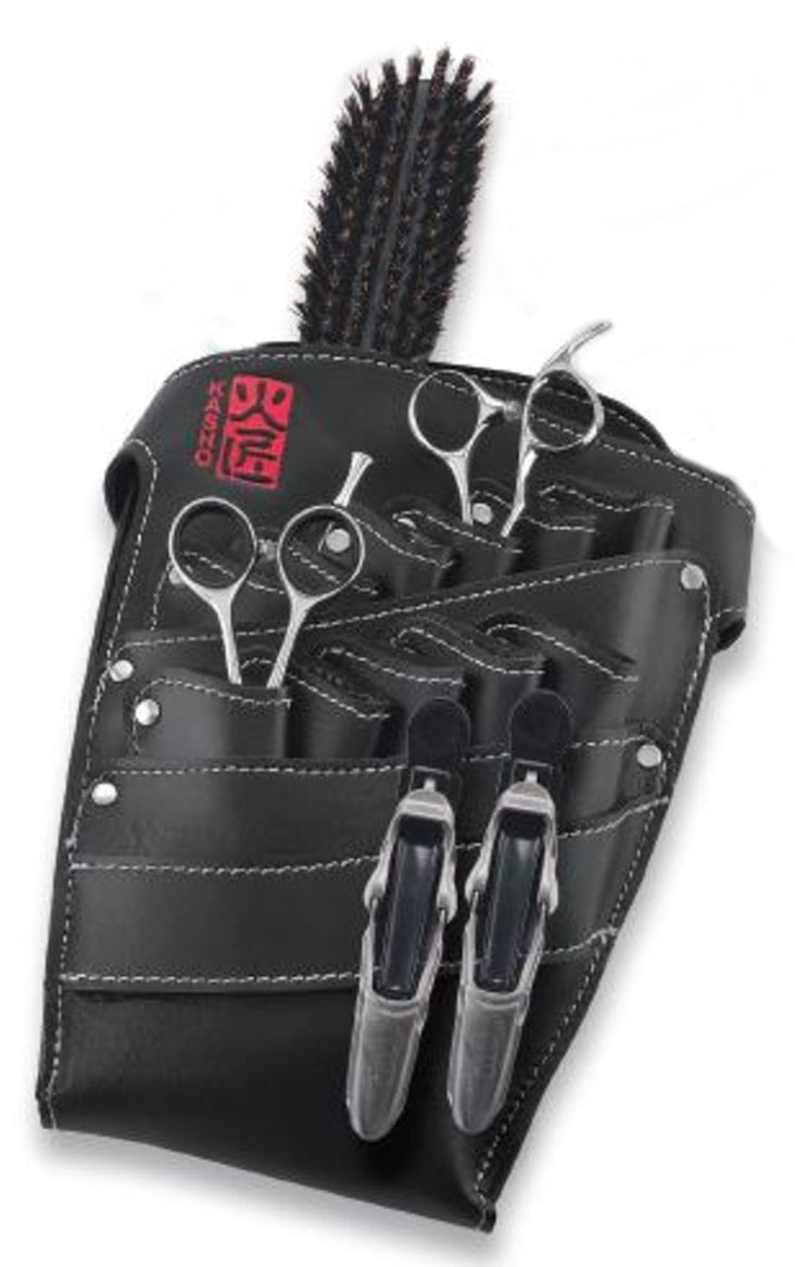 Kasho 11 Scissor Hard Leather Hip Holster with Belt (J)