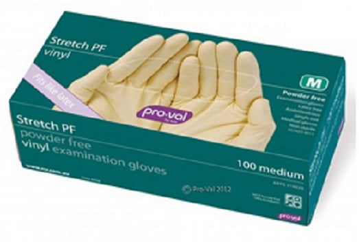 Pro-Val small Cream Stretch Powder Free Vinyl Small 100pk
