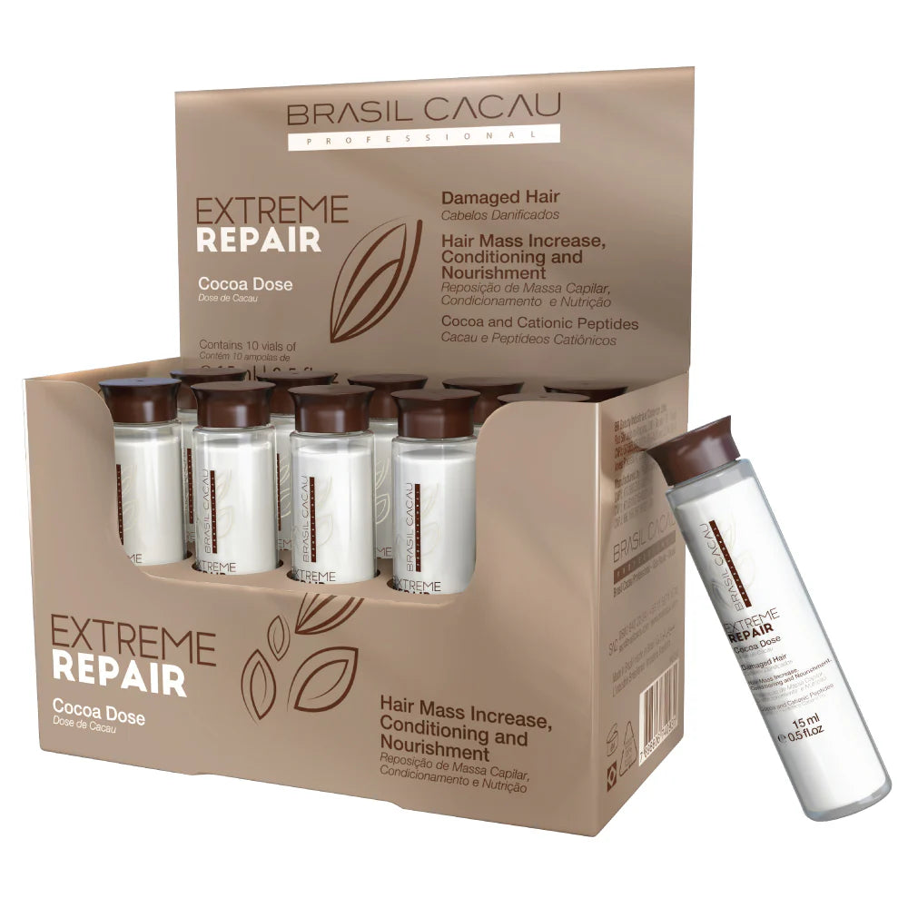 Brasil Cacau Extreme Repair Mask - Cocoa Dose 15ml x 10 Vials
