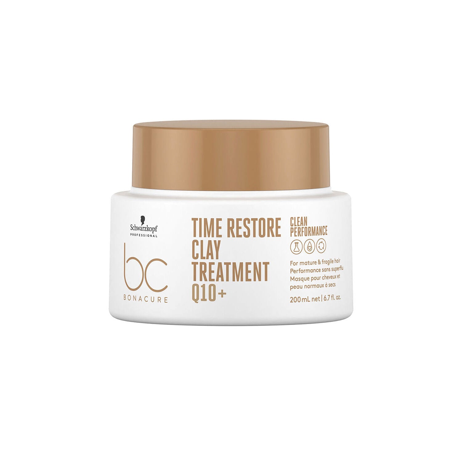 Schwarzkopf BC Q10 TIME RESTORE TAMING CLAY TREATMENT MASK 200ml