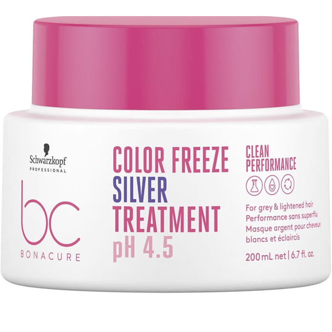 Schwarzkopf BC BONACURE CLEAN PERFORMANCE PH 4.5 COLOR FREEZE SILVER TREATMENT MASK 200ml