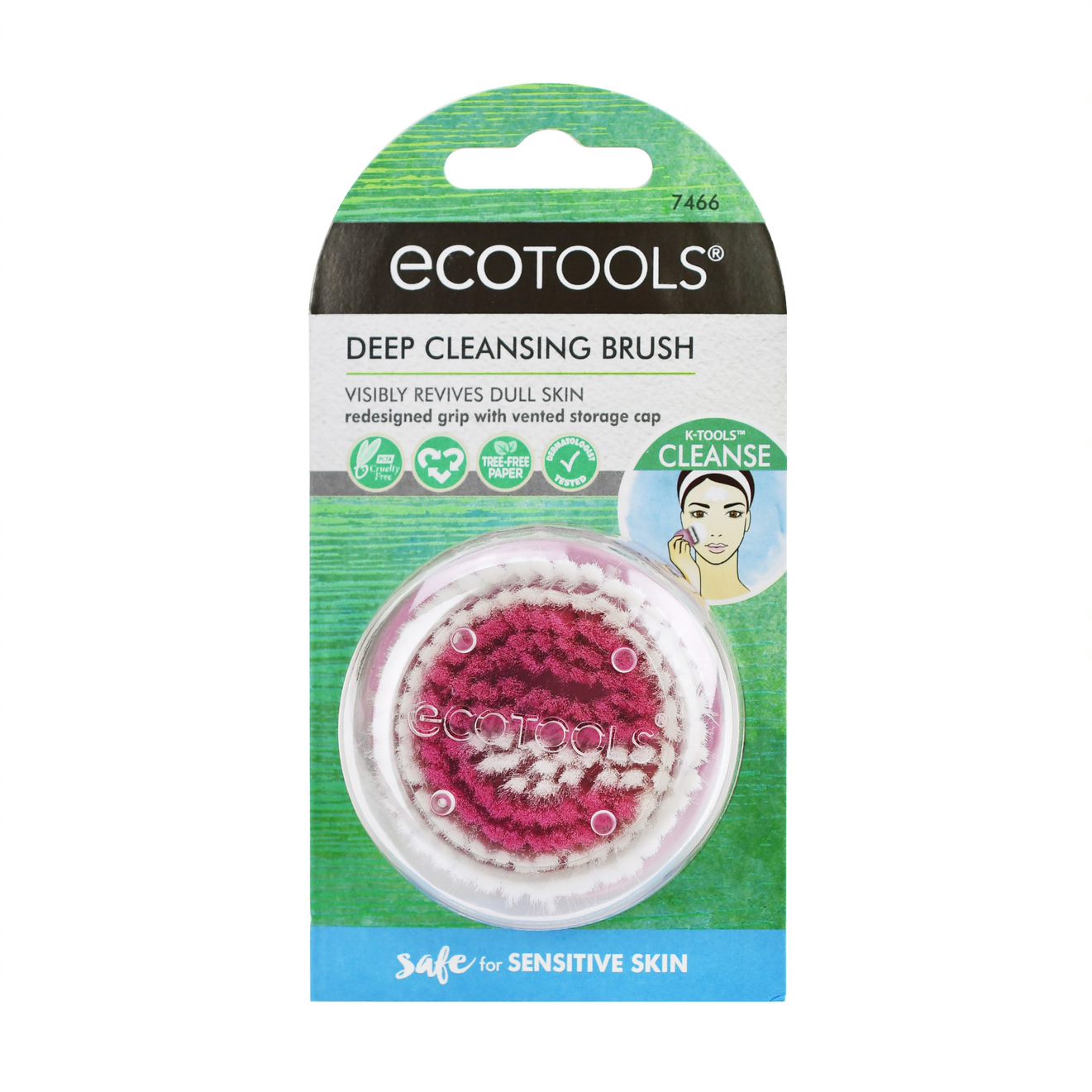 ecoTOOLS #7466 Deep Cleansing Bamboo Facial Brush