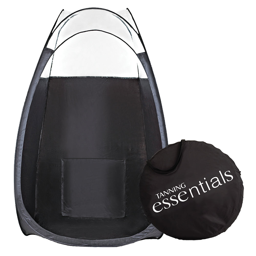 Tanning Essentials Pop Up Tent Portable Enclosure - 1/3 Clear Black