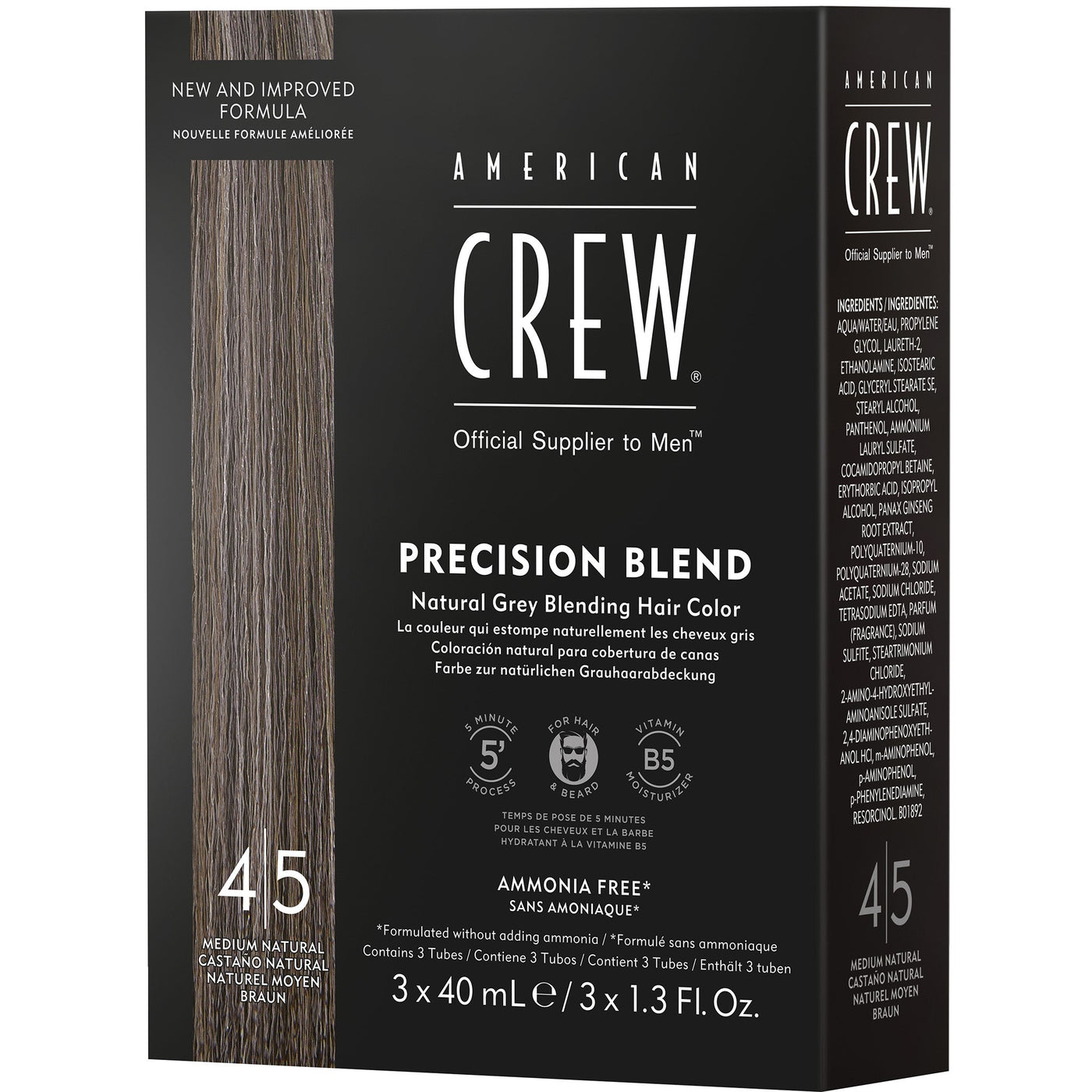 American Crew Precision Blend (3 x 40ml) 4-5 Medium Natural