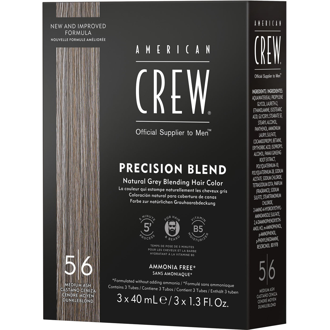 American Crew Precision Blend (3 x 40ml) 5-6 Medium Ash