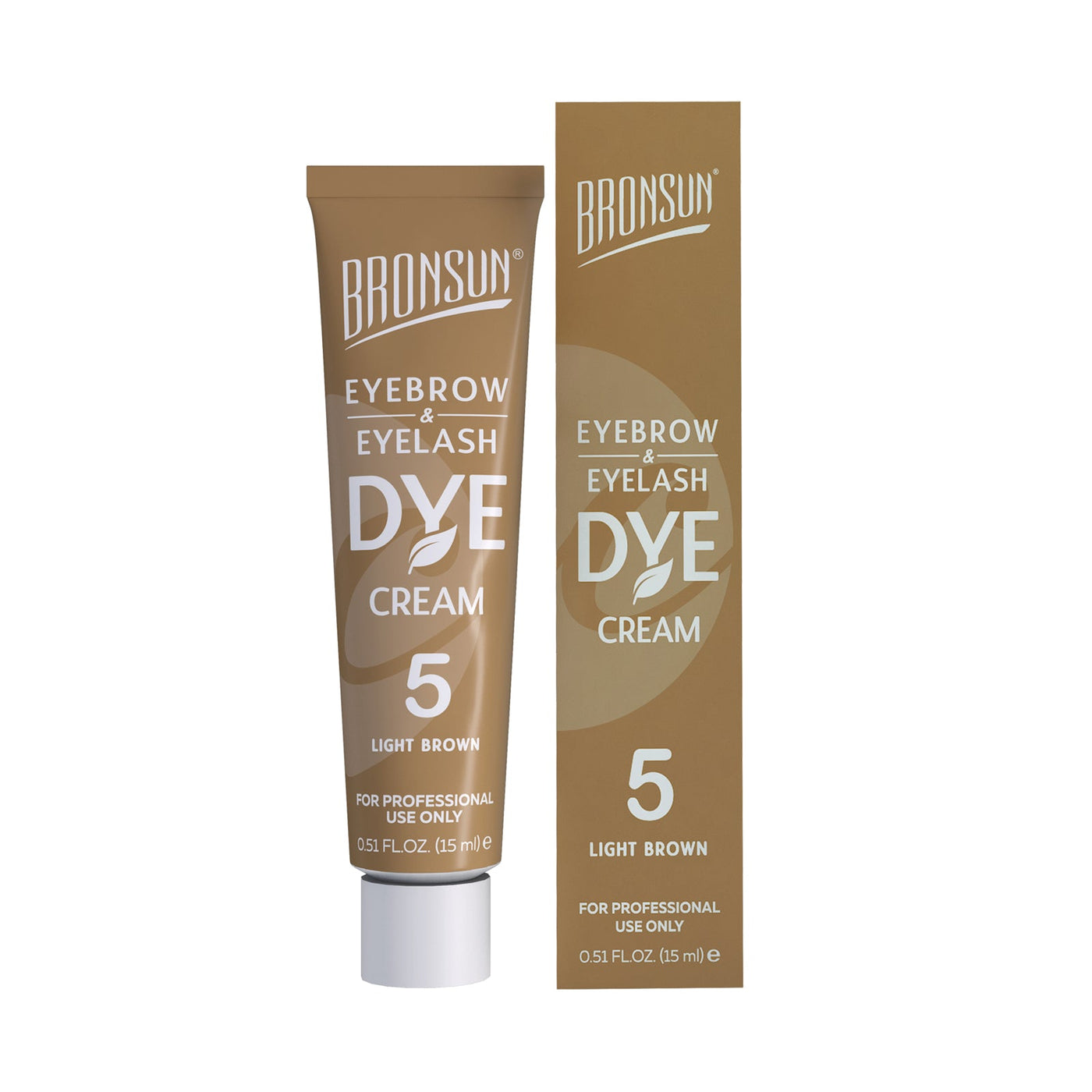 Bronsun Eyelash & Eyebrow Tint Cream Dye (15ml) Light Brown 5