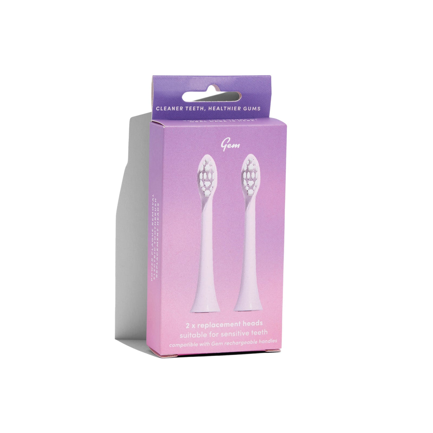 Gem Electric Toothbrush Replacement Heads Rose packaging