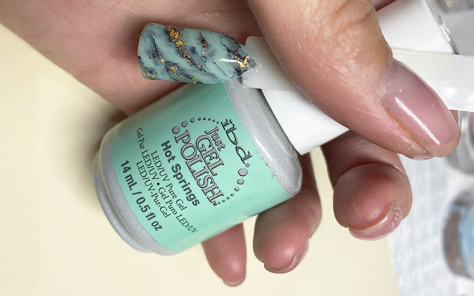 DIY: Blue Marble Nails using IBD Gel Polish!
