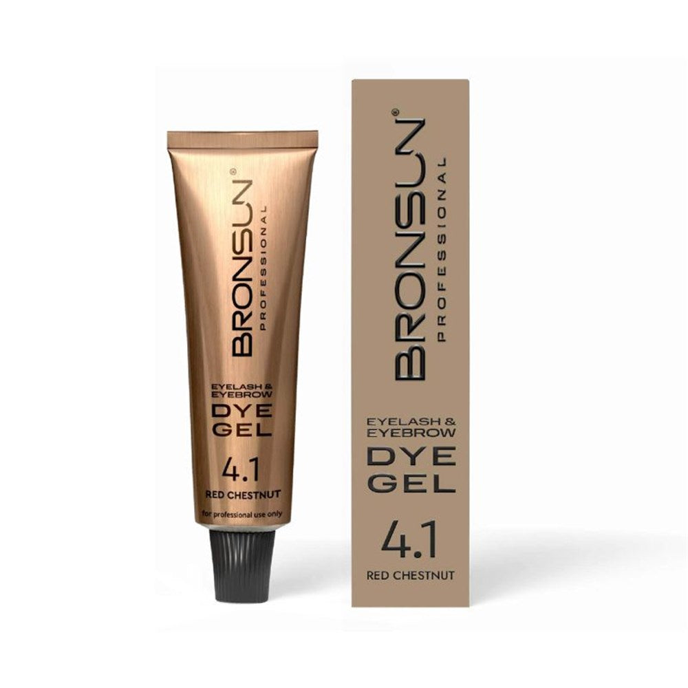 Bronsun Eyelash and Eyebrow Dye RED Chestnut #4.1 15 ml