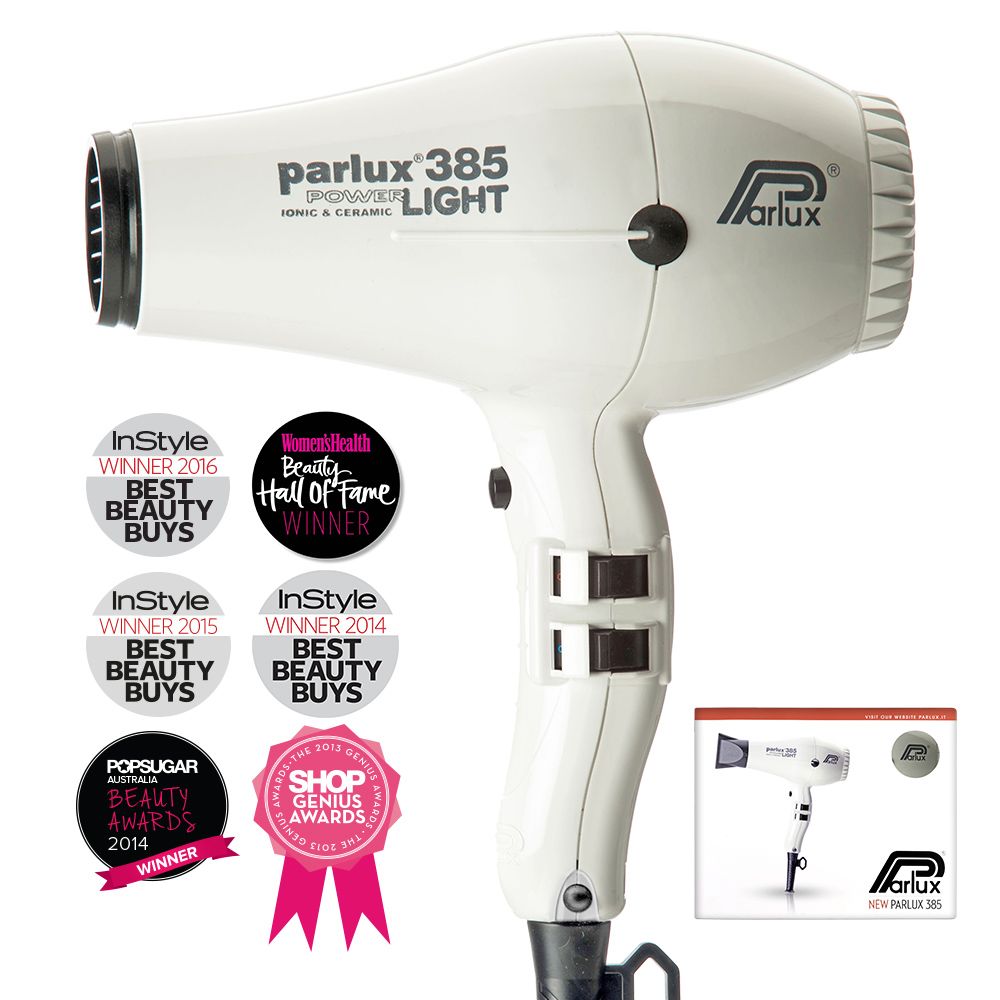 Parlux 385 Powerlight Ceramic & Ionic Dryer 2150W - White