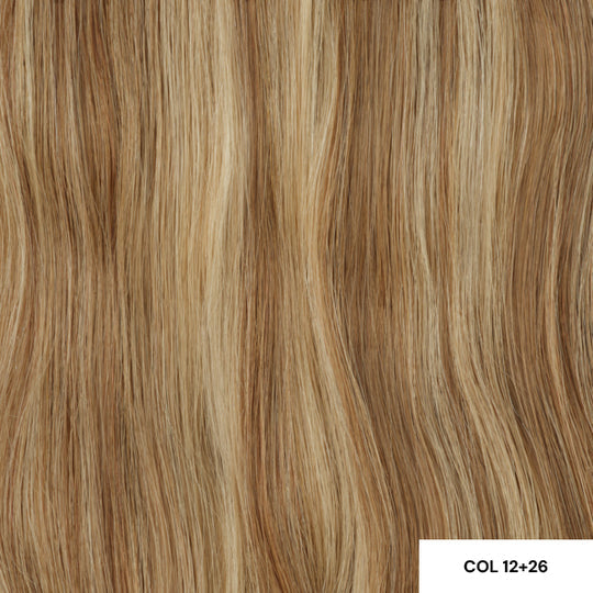 Angel Seamless 5 Clip Single Piece 20"/50cm 12+26 DUO LIGHT BROWN + LIGHT GOLDEN BLONDE
