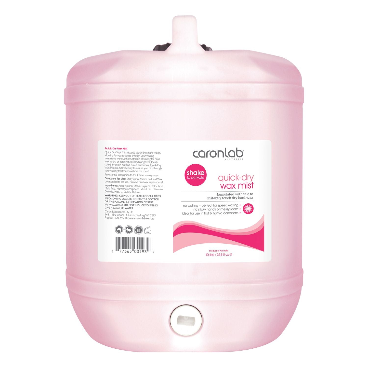 Caronlab Quick Dry Wax Mist Bulk 10 lt [DEL]