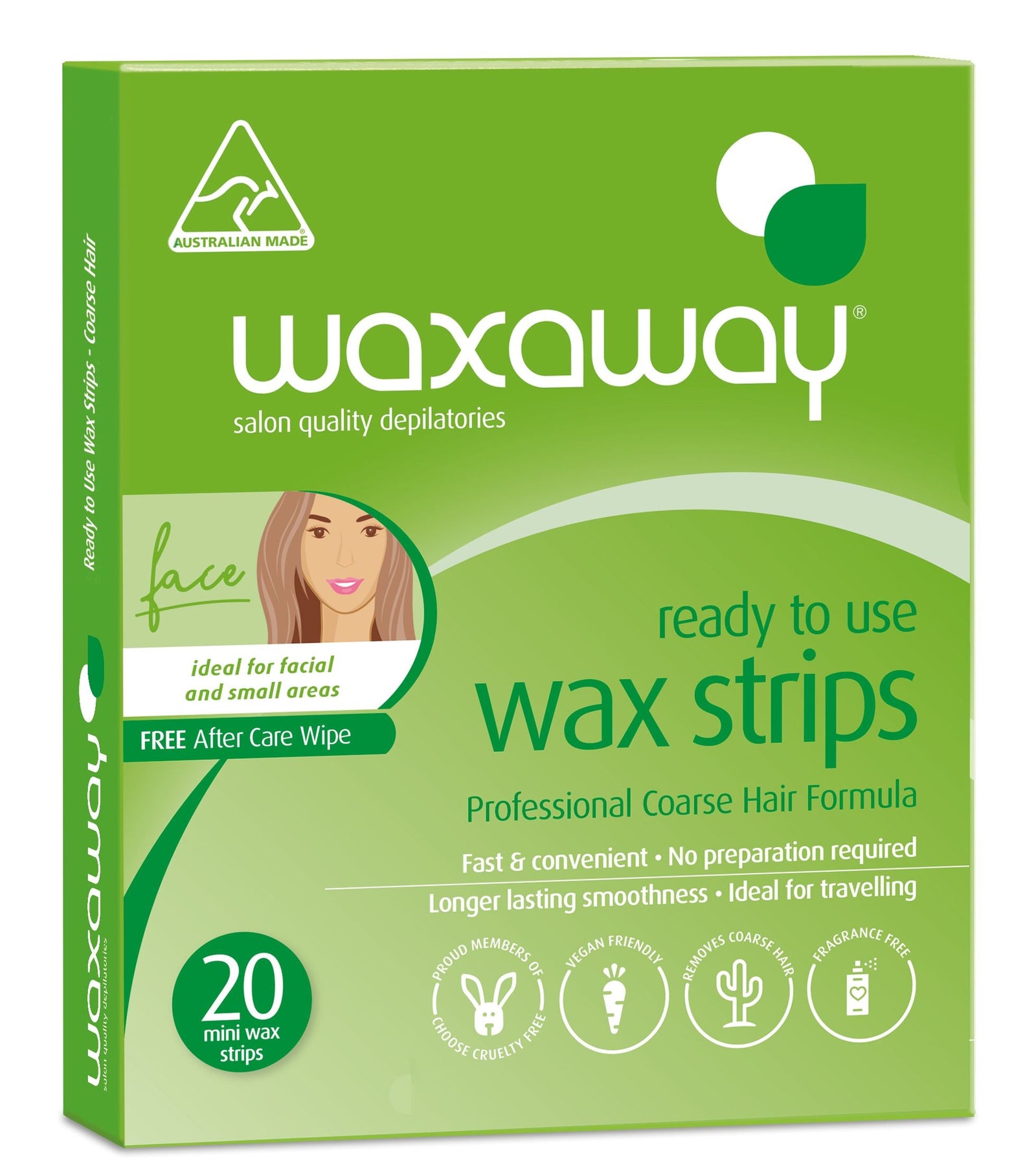 Caronlab Ready to Use Wax Strips (Facial) 20s