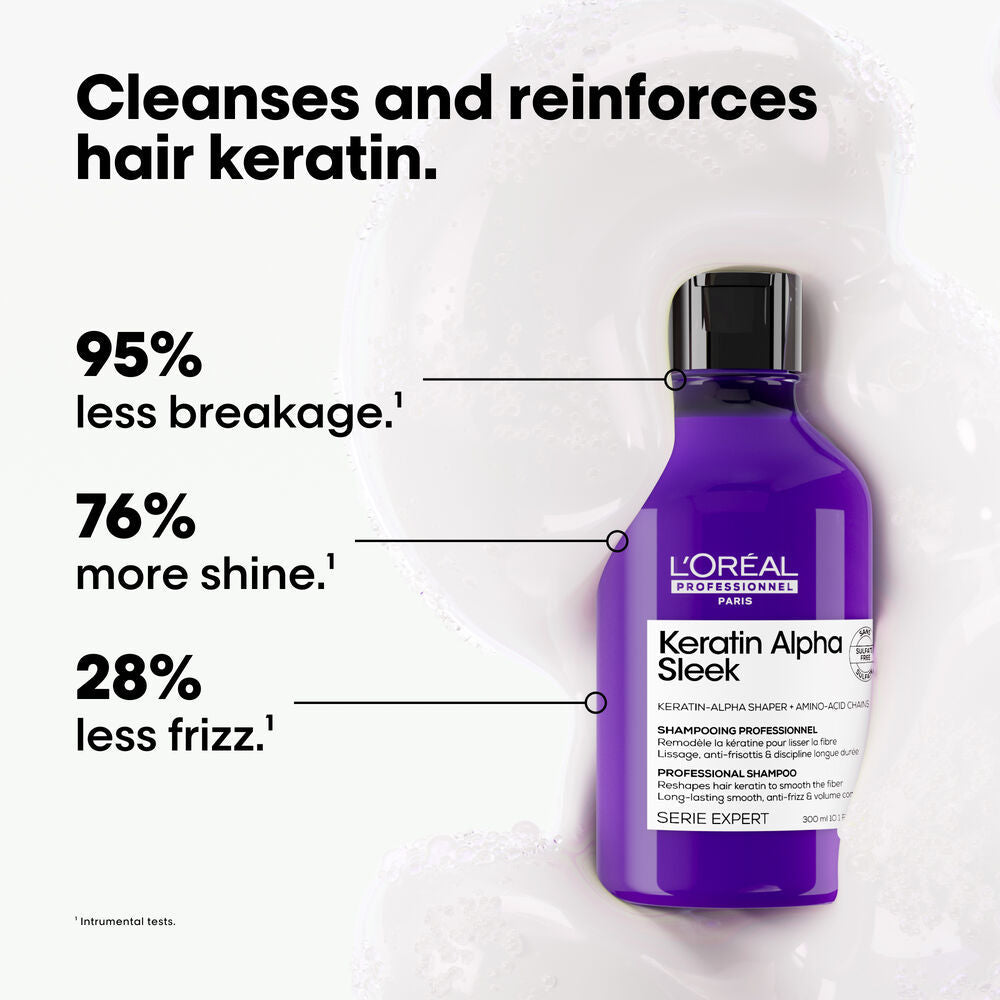 L'Oreal Keratin Alpha Sleek Shampoo 300ml