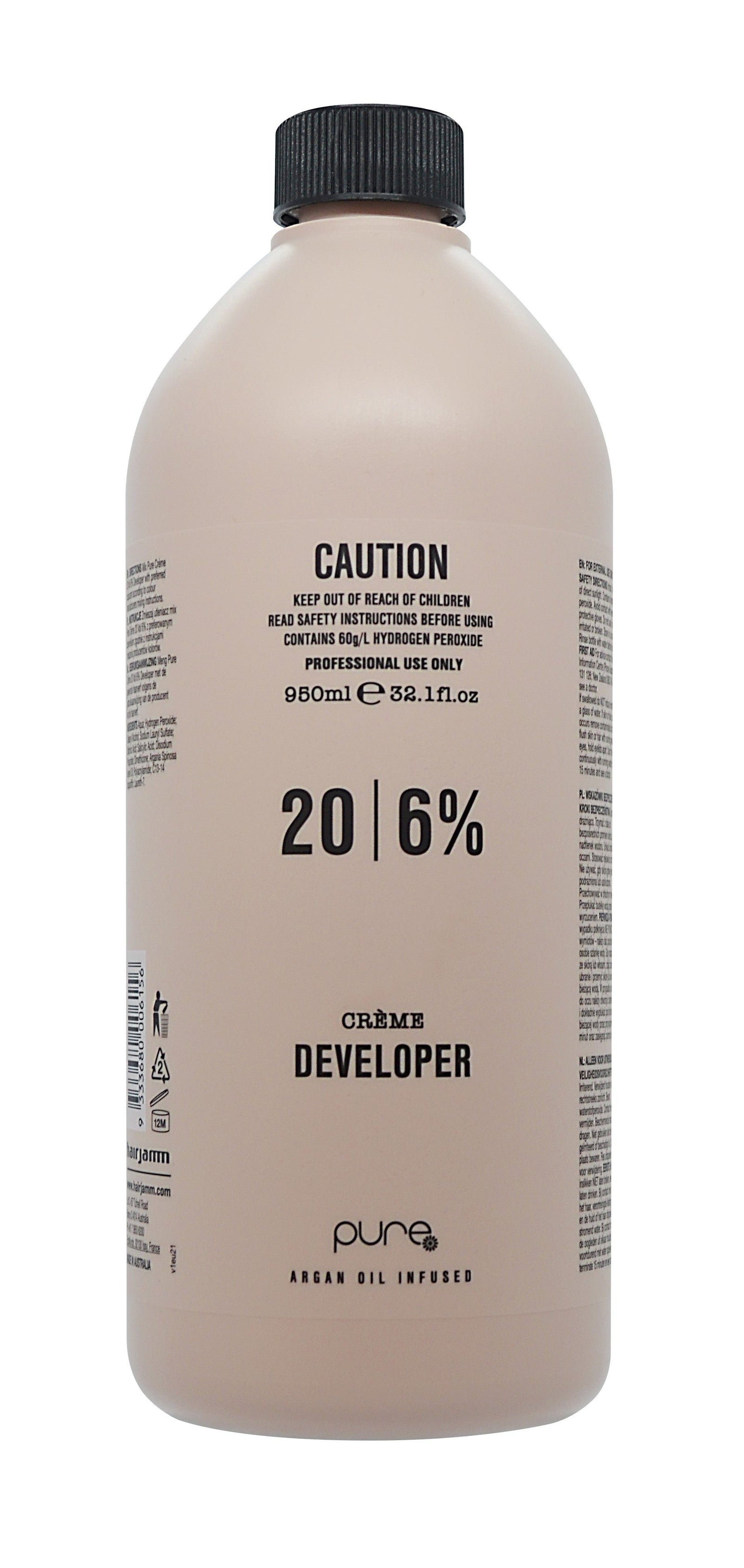 PURE Creme Developer 20 Vol 950ml