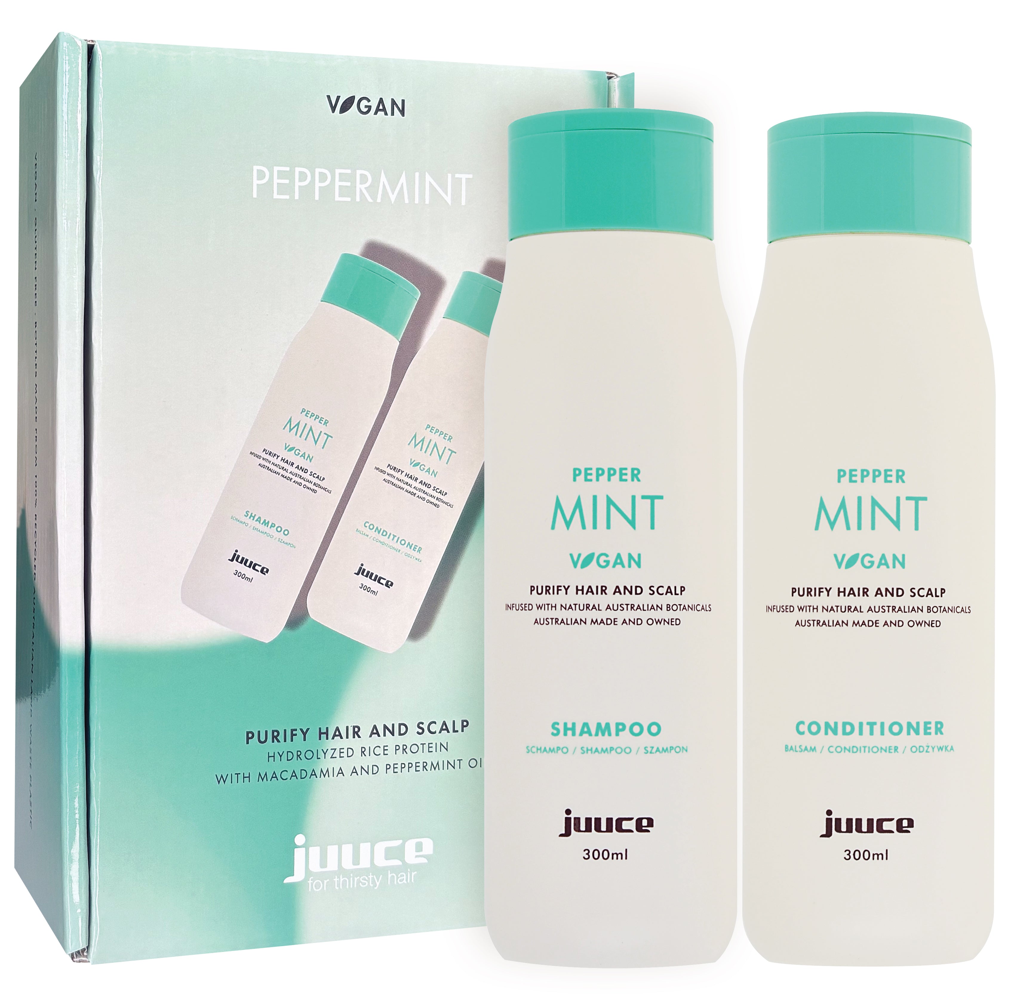 Juuce Peppermint Shampoo & Conditioner 300ml Duo
