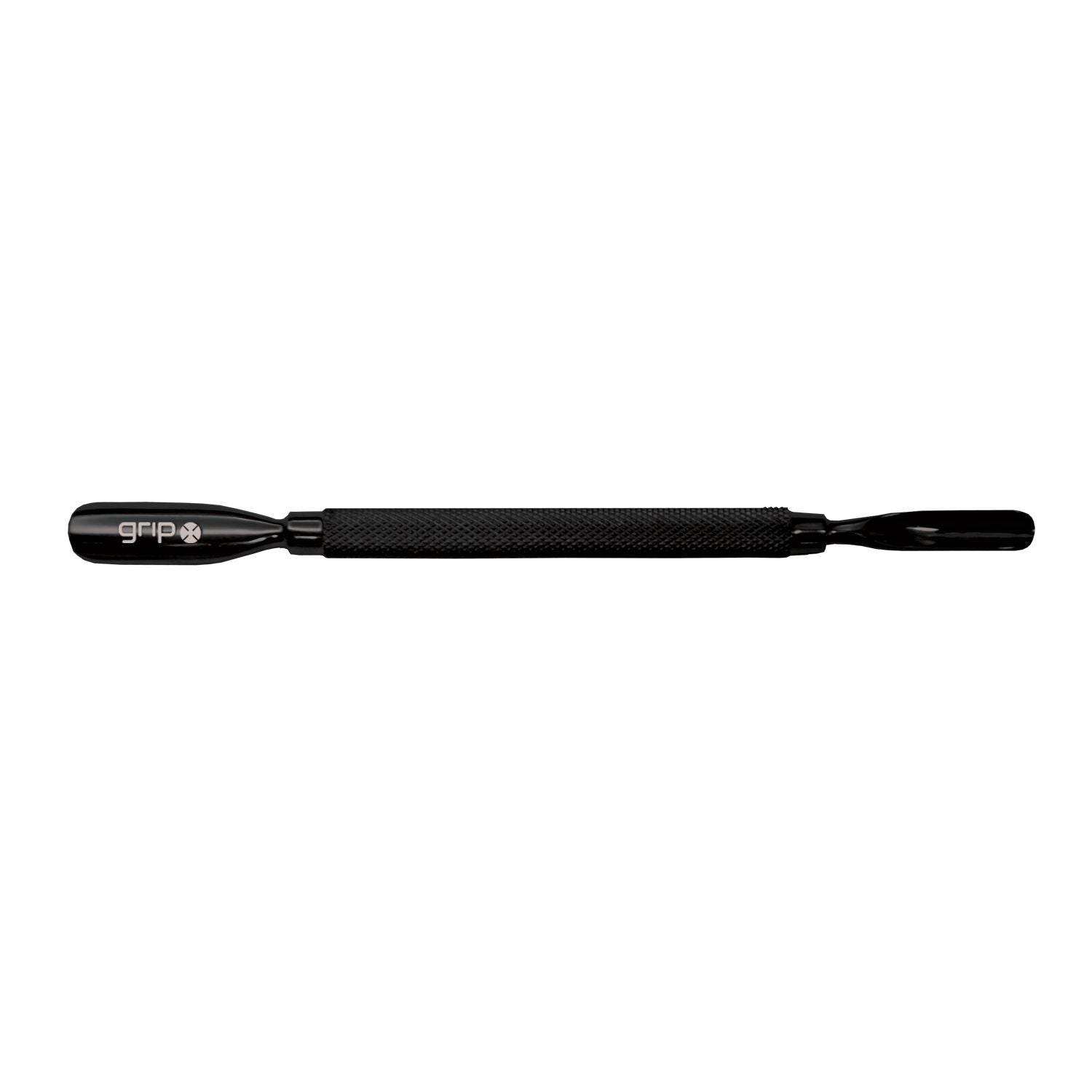 GRIP CUTICLE PUSHER DOUBLE ENDED MATTE BLACK