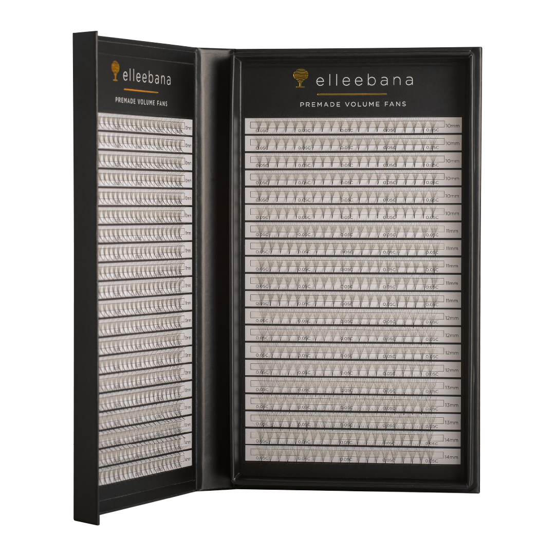 Elleebana D 7D 0.05 Short MIXED Volume Lash Extensions Trays 800 fans