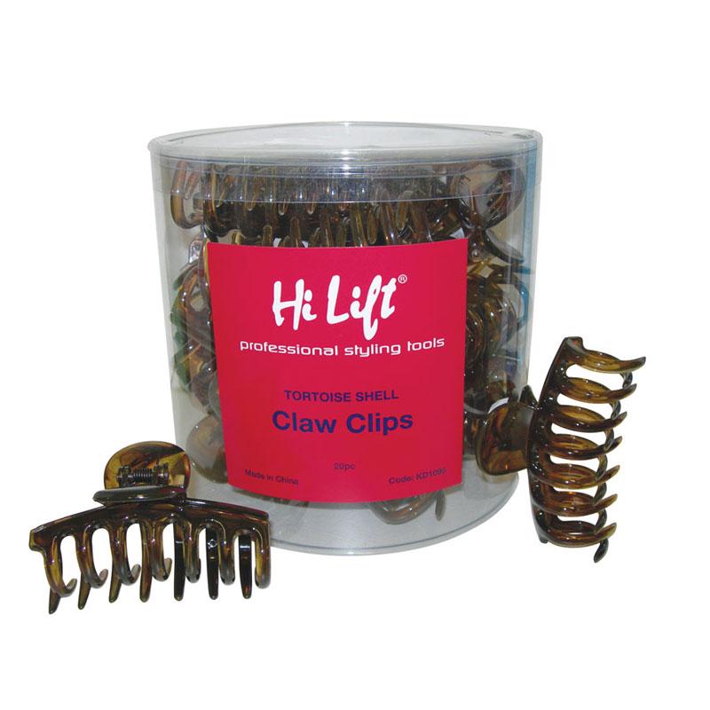 Hi Lift Tortoise Shell Claw Clips 20 Piece Tub