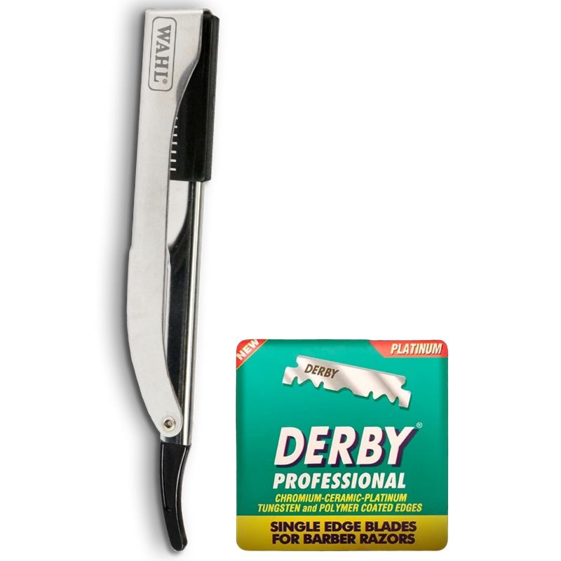 Wahl Barber Razor Metal with Derby 1/2 Blades