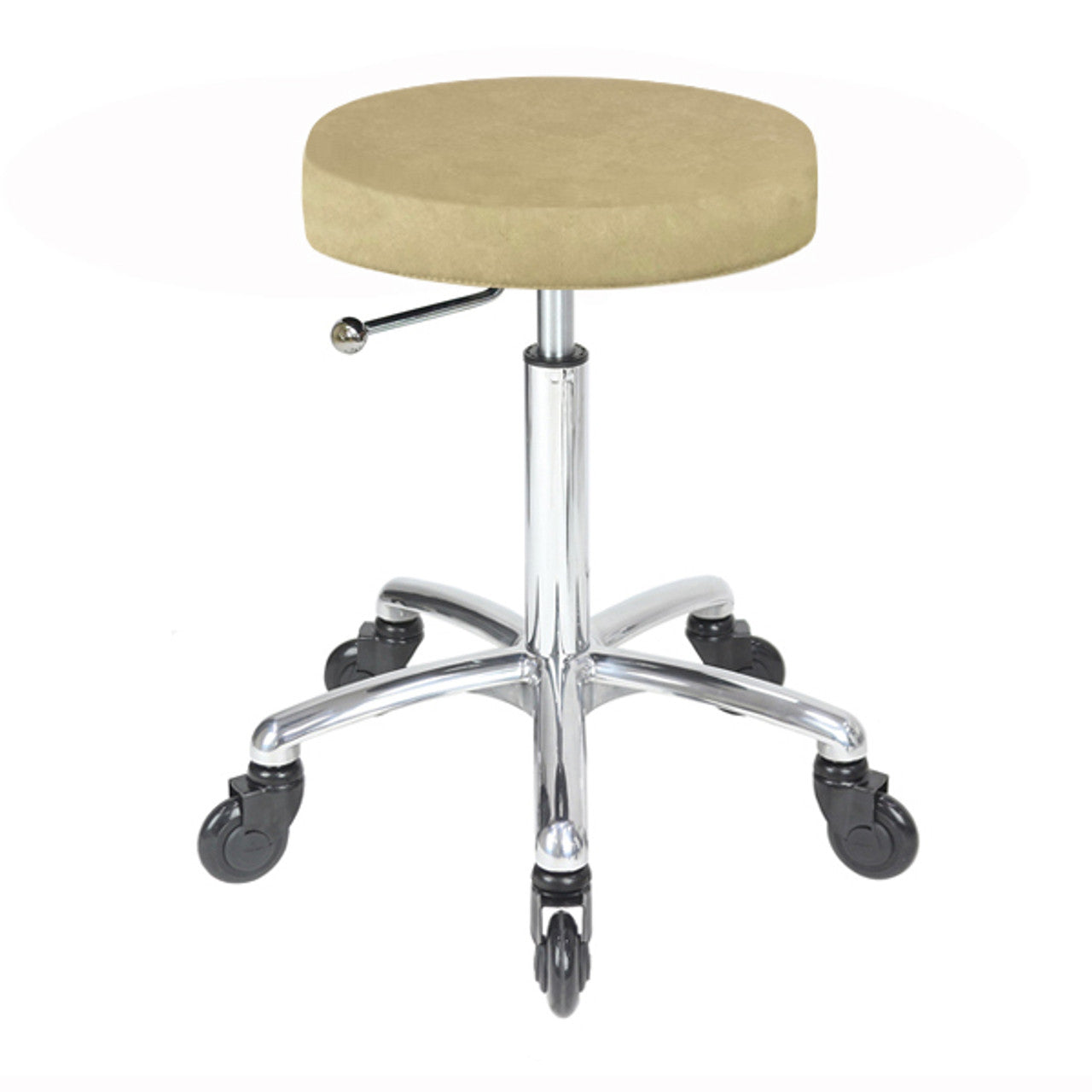 Turbo - Chrome Base - (SAND Upholstery) With CLICK'NCLEAN Castors