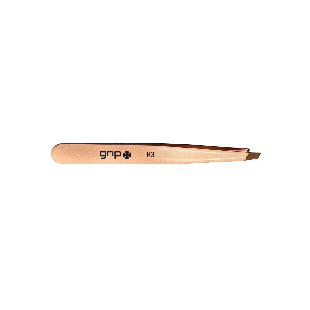 GRIP TWEEZER CLAW SLANTED TIP ROSE GOLD