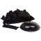 Crinkle Cap Hair Nets Disposable - Black 100pk