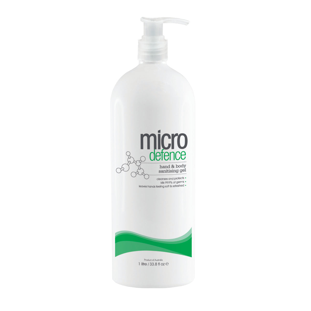 Caronlab Micro Defence Hand & Body Sanitising Gel 1lt