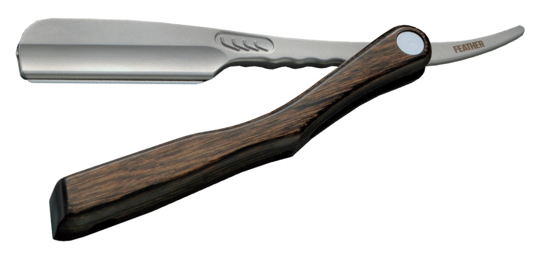 Collegiate Razor Feather Professional Artist Club SS Razor With Scotch Wood Handle – Le ...