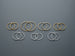 Caflon Blu 13mm Gold Faceted Sleepers Carded