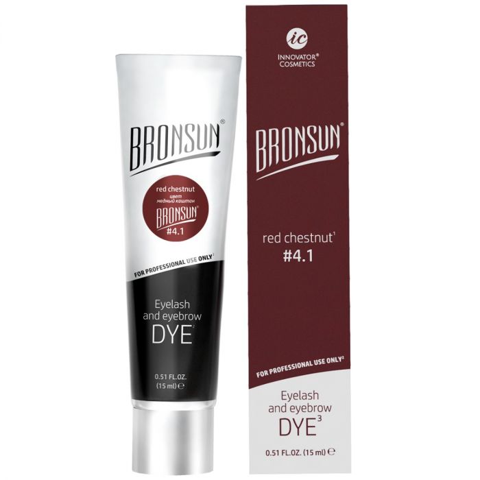 Bronsun Eyelash and Eyebrow Dye RED Chestnut #4.1 15 ml