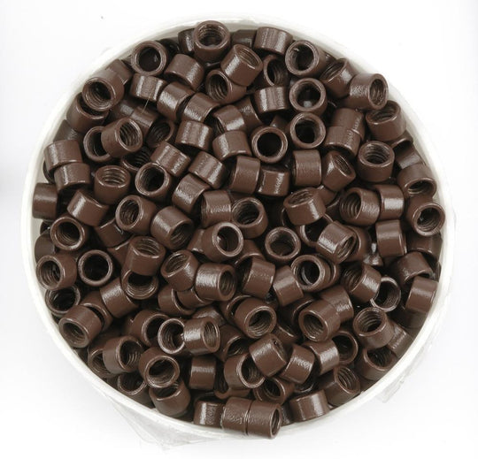 Angel Micro Ring Screw Beads Bottle 1000pk Brown #5