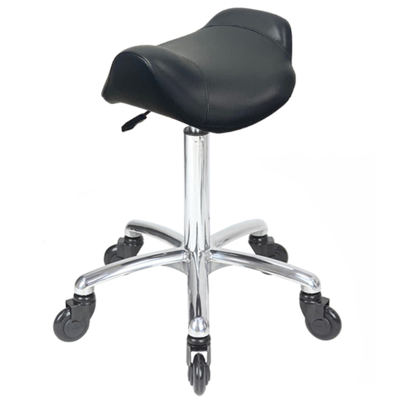 Brumby – Chrome Base - (Black Upholstery) With CLICK'NCLEAN Castors