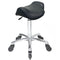 Brumby – Chrome Base - (Black Upholstery) With CLICK'NCLEAN Castors