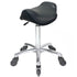 Brumby – Chrome Base - (Black Upholstery) With CLICK'NCLEAN Castors