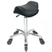 Brumby – Chrome Base - (Black Upholstery) With CLICK'NCLEAN Castors