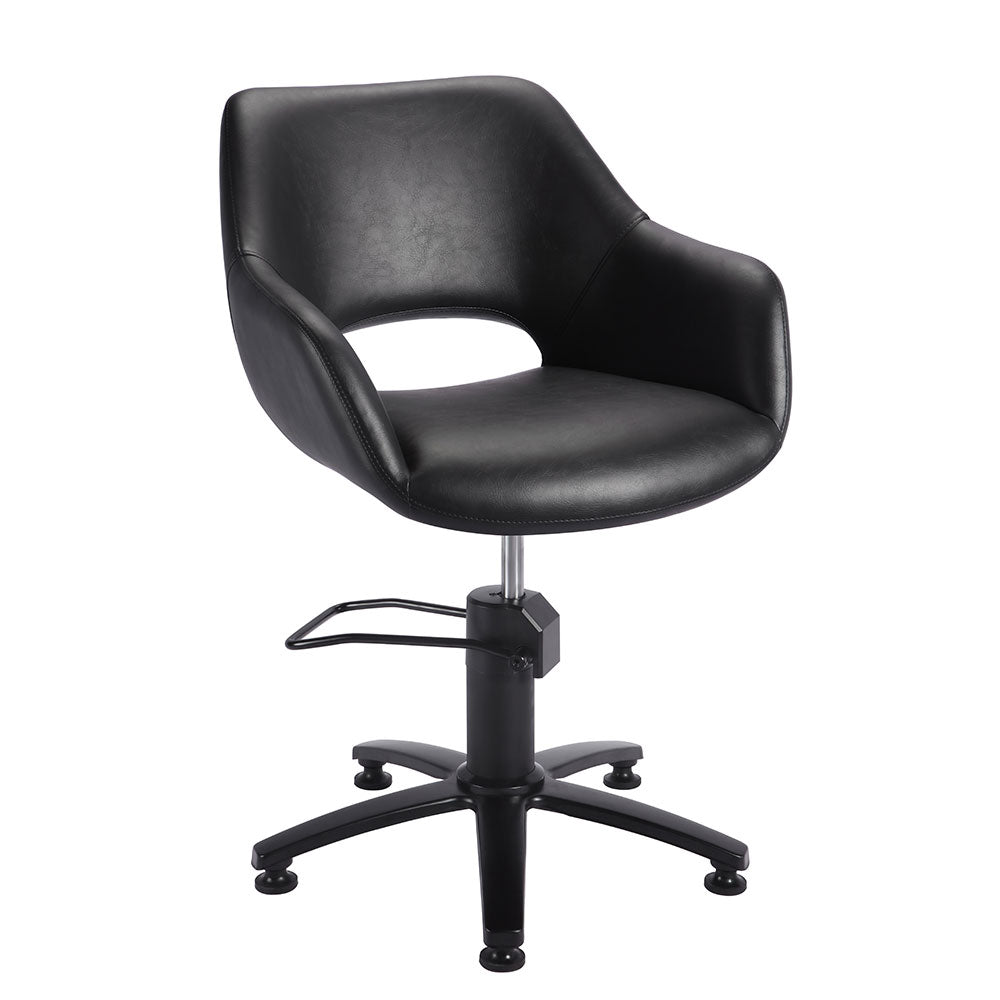 KSHE Bridget Styling Chair BLACK - 5 Star Base