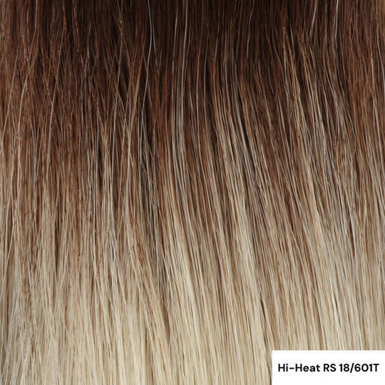 Angel Madison Ponytail Clip 50cm/20" RS18+601 ROOT STRETCH LIGHT ASH BLONDE + LIGHTEST PLATINUM BLONDE