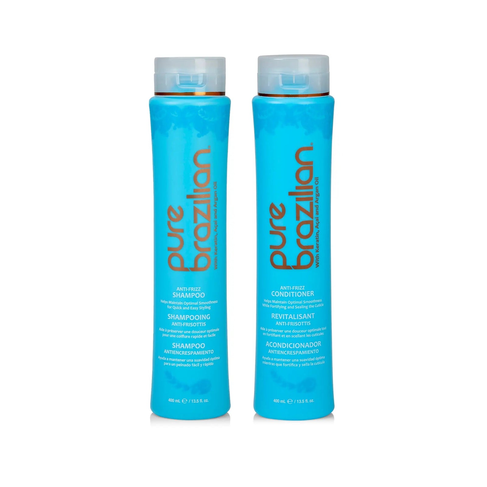 Pure Brazilian Anti-Frizz Shampoo & Conditioner Duo 400ml (13.5 oz.)