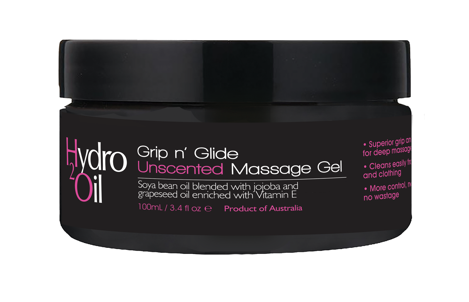 Hydro 2 Oil Grip n' Glide Massage Gel - Unscented 100ml