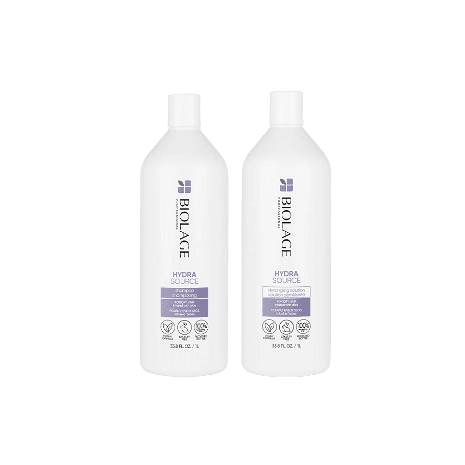 Biolage Hydrasource 1 Litre Shampoo and Detangling Conditioner Duo Bundle