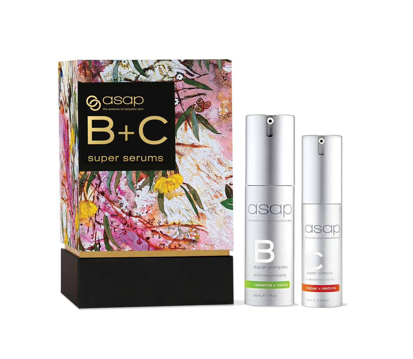 asap B + C Duo Super Powered Serums (Flora Limited Edition)