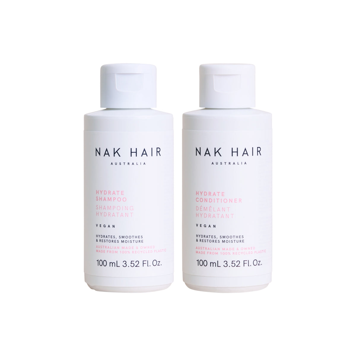 NAK Hydrate Shampoo & Conditioner Duo 100ml