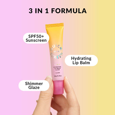The Quick Flick Quick Screen SPF50+ Hydrating Lip Balm Glaze