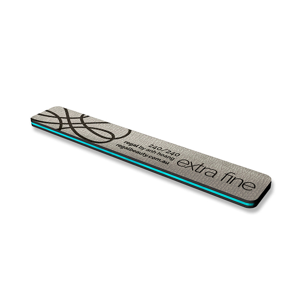 Regal by Anh Rectangle Extra Fine 240/240 Nail File 10 Pack