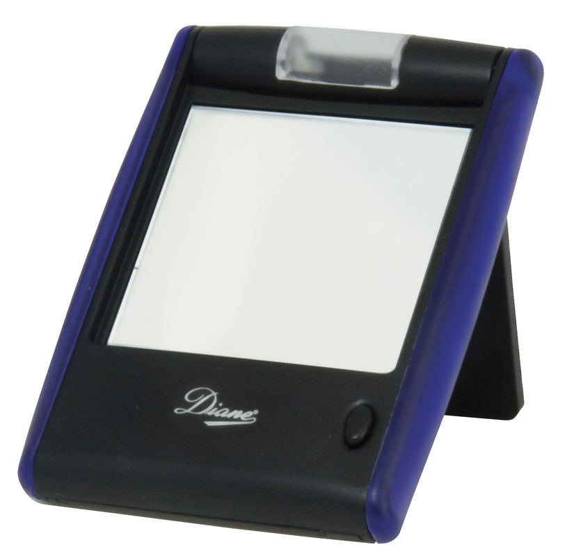 Diane by Fromm Handbag Mirror - Stand Up with Light 5.5cm x 5.5cm glass