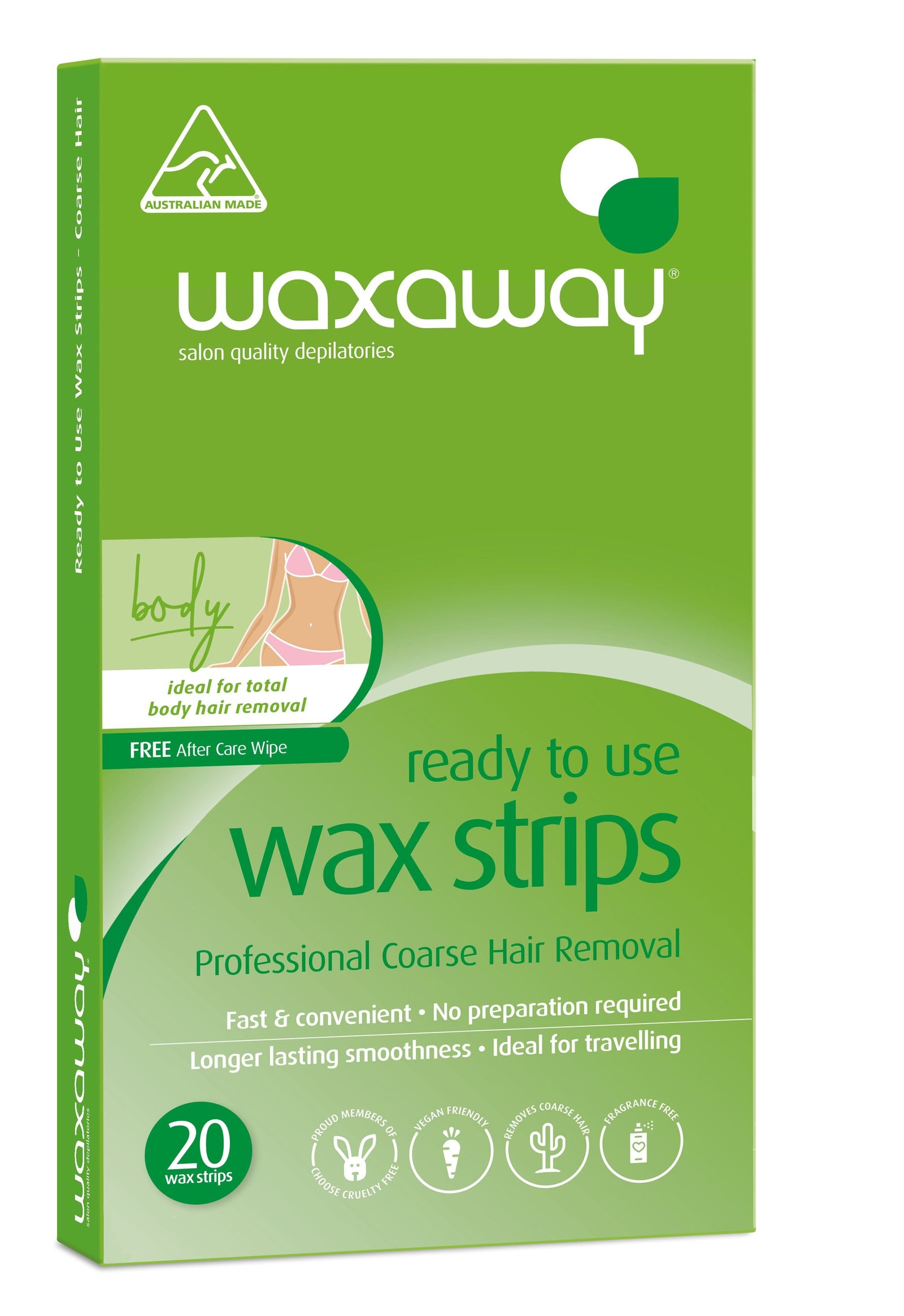 Caronlab Ready to Use Wax Strips (Body) 20s