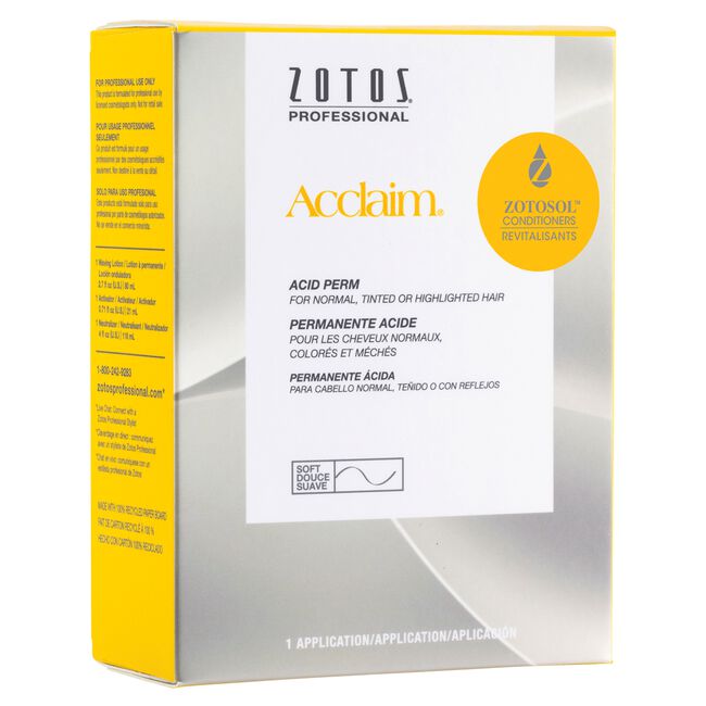 Acclaim Acid Perm with Zotosol Conditioners. Normal, Tinted & Highlighted