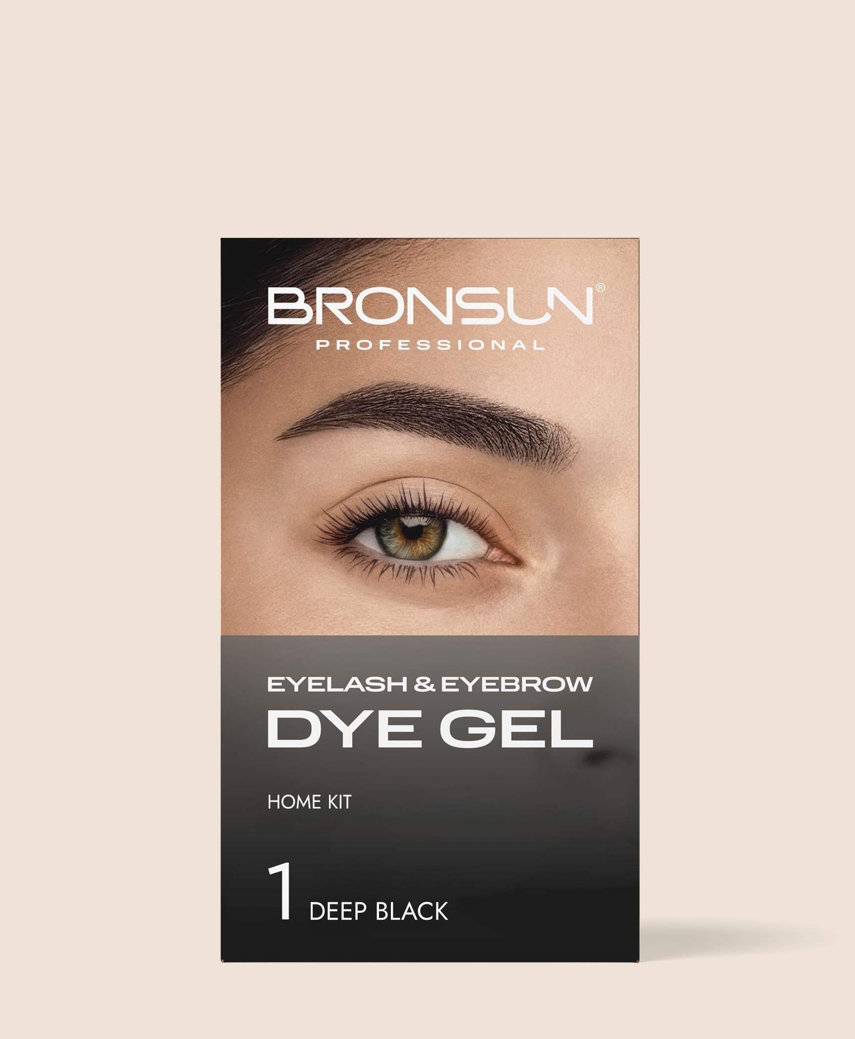 Bronsun Eyelash and Eyebrow Dye Trial Kit Deep Black #1