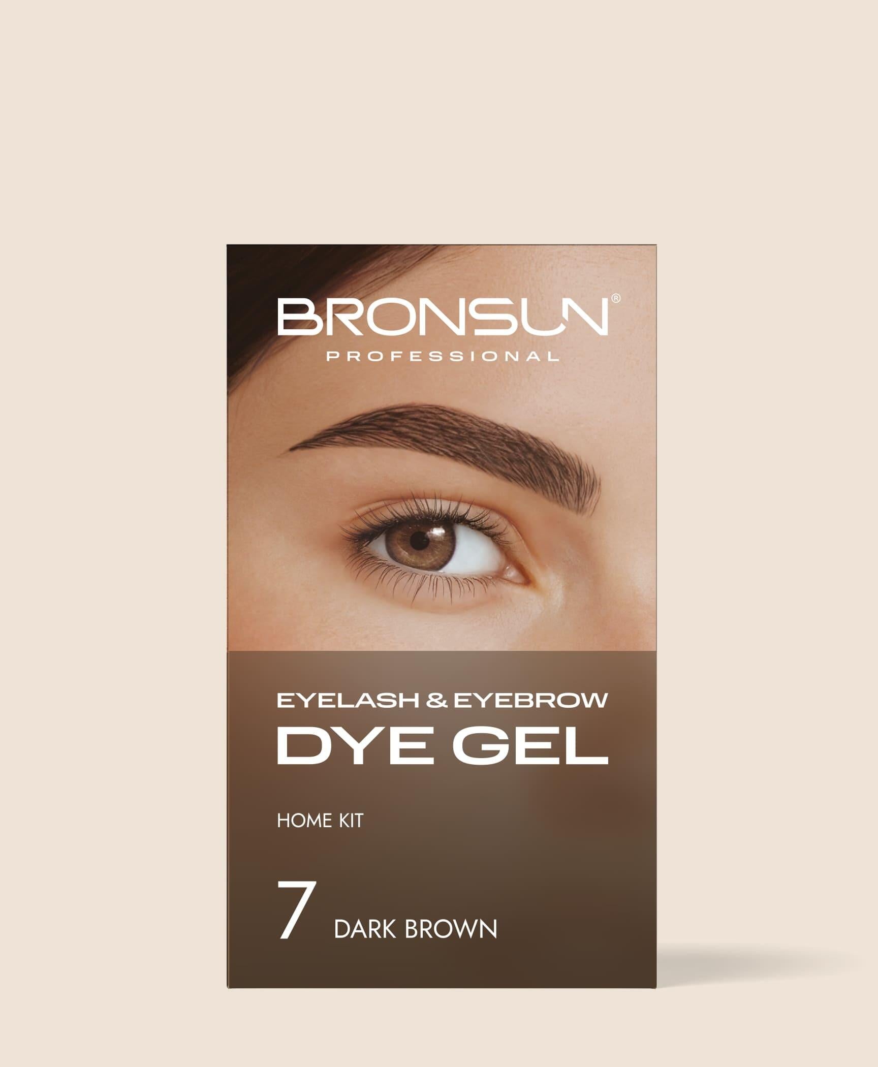 Bronsun Eyelash and Eyebrow Dye Trial Kit Dark Brown #7